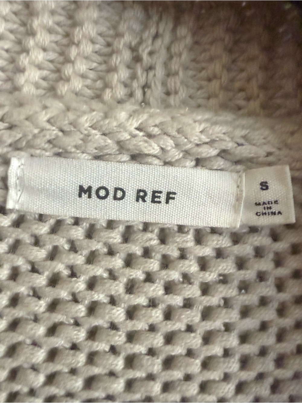Mod Ref Chunky Open-Front Knit Cardigan - Beige - Picture 2 of 3